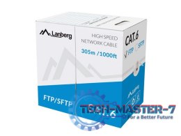 Kabel FTP Kat.6 CU 305 m drut szary