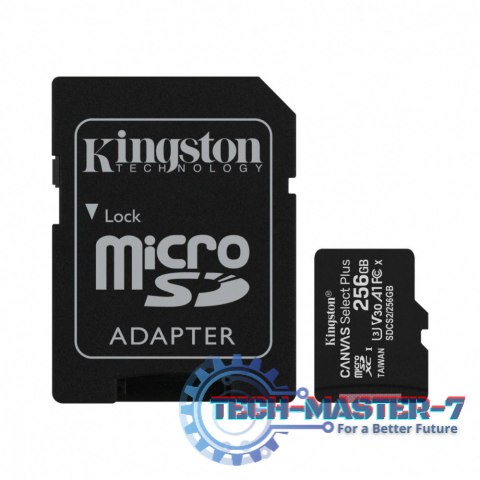 Karta pamięci microSD 256GB Canvas Select Plus 100/85MB/s Adapter Karta pamięci microSD 256GB Canvas Select Plus 100/85MB/s Adapter