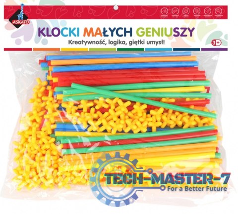 Klocki małych geniuszy słomki 220 elementów Klocki małych geniuszy słomki 220 elementów