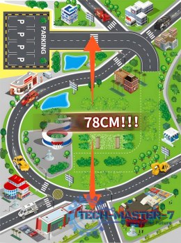 Garaż samochodowy XXL komenda policji 5 poziomów + mata z miastem 82 elementy