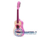 Gitara dla dzieci różowa duża - 34` drewniana 6 strun metalowe i nylonowe ECOTOYS ECOTOYS