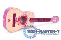 Gitara dla dzieci różowa duża - 34` drewniana 6 strun metalowe i nylonowe ECOTOYS ECOTOYS