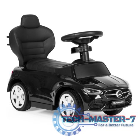 Jeździk pchacz autko Mercedes C CLASS interaktywna kierownica prowadnik czarny MULTISTORE Jeździk pchacz autko Mercedes C CLASS interaktywna kierownica prowadnik czarny MULTISTORE