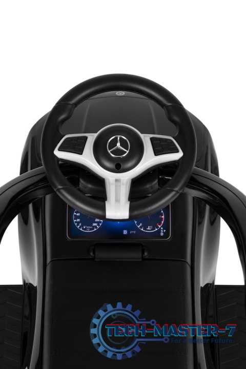 Jeździk pchacz autko Mercedes C CLASS interaktywna kierownica prowadnik czarny MULTISTORE Jeździk pchacz autko Mercedes C CLASS interaktywna kierownica prowadnik czarny MULTISTORE