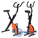 Rowerek treningowy rower stacjonanry fitness mechaniczny licznik komputer płynna regulacja - pomarańczowy ModernHome ModernHome