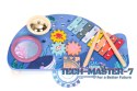 Stolik z instrumentami stół muzyczny cymbałki talerz perkusyjny tarka motyw morski ECOTOYS ECOTOYS