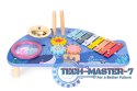 Stolik z instrumentami stół muzyczny cymbałki talerz perkusyjny tarka motyw morski ECOTOYS ECOTOYS