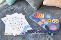 Stolik z instrumentami stół muzyczny cymbałki talerz perkusyjny tarka motyw morski ECOTOYS ECOTOYS