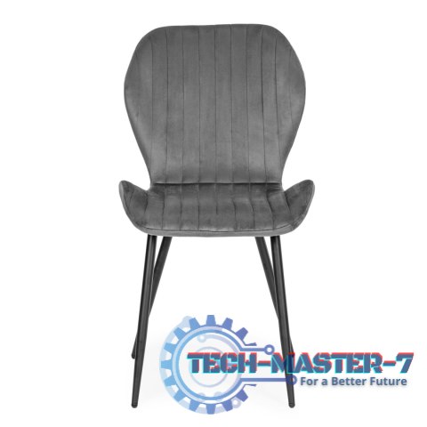 Zestaw 4 krzeseł do salonu jadalni nowoczesne krzesło szary welur ModernHome ModernHome Zestaw 4 krzeseł do salonu jadalni nowoczesne krzesło szary welur ModernHome ModernHome