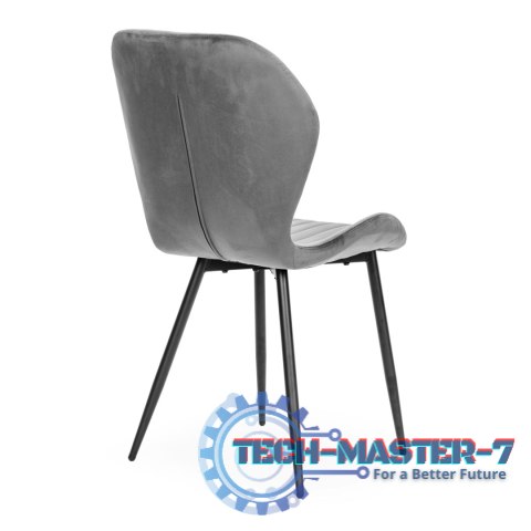 Zestaw 4 krzeseł do salonu jadalni nowoczesne krzesło szary welur ModernHome ModernHome Zestaw 4 krzeseł do salonu jadalni nowoczesne krzesło szary welur ModernHome ModernHome