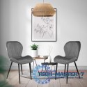 Zestaw 4 krzeseł do salonu jadalni nowoczesne krzesło szary welur ModernHome ModernHome