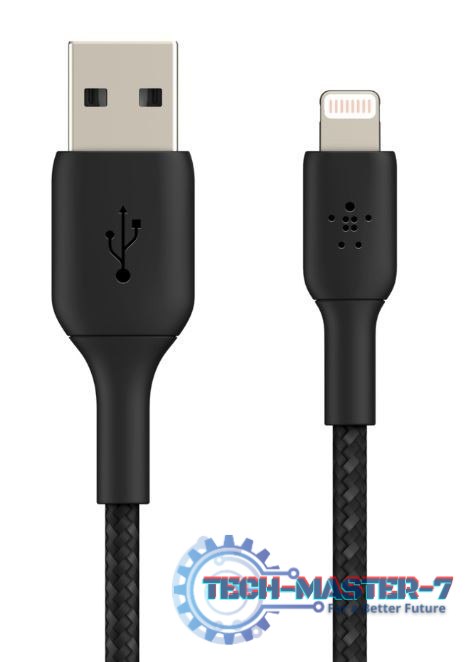 Kabel Braided USB- Lightning 15cm czarny Kabel Braided USB- Lightning 15cm czarny