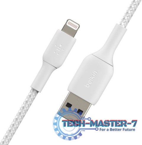 Kabel Braided USB- Lightning 1m biały Kabel Braided USB- Lightning 1m biały