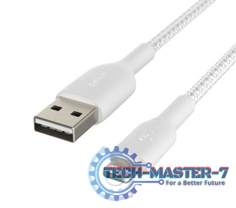 Kabel Braided USB- Lightning 1m biały Kabel Braided USB- Lightning 1m biały