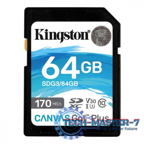 Karta pamięci SD 64GB Canvas Go Plus 170/70MB/s CL10 U3 V30 Karta pamięci SD 64GB Canvas Go Plus 170/70MB/s CL10 U3 V30