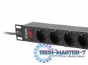 Listwa zasilająca Rack PDU 19 cali 1U 16A 9xSchuko 3m Czarna