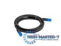 Patchcord kat.6a S/FTP CCA 1.0m Czarny