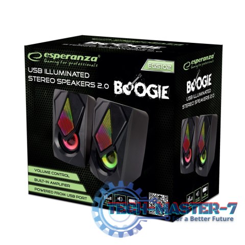 Głośnik 2.0 USB Led Rainbow Boogie Głośnik 2.0 USB Led Rainbow Boogie
