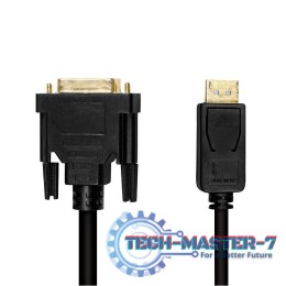 Kabel DisplayPort 1.2 do DVI 24+1, 1m, Czarny