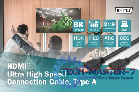 Kabel połączeniowy HDMI Ultra HighSpeed z Ethernetem 8K 60Hz UHD Kabel połączeniowy HDMI Ultra HighSpeed z Ethernetem 8K 60Hz UHD