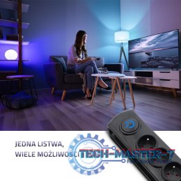 Listwa antyprzepięciowa 5 gniazd | 1.8m | Czarna