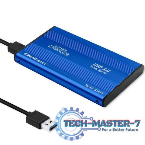 Obudowa na dysk HDD/SSD 2.5 cala SATA3 | USB 3.0 | Niebieska Obudowa na dysk HDD/SSD 2.5 cala SATA3 | USB 3.0 | Niebieska