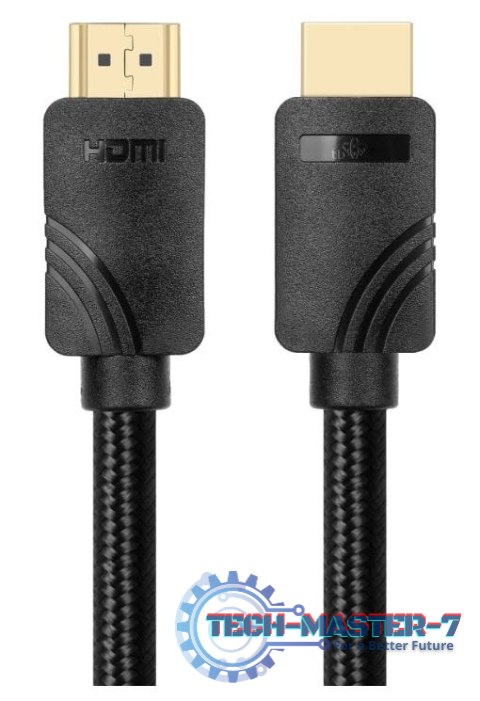 Kabel HDMI v 2.1 premium 2 m 8K Czarny Stworzony dla graczy Kabel HDMI v 2.1 premium 2 m 8K Czarny Stworzony dla graczy