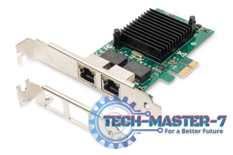 Karta sieciowa przewodowa PCI Express 2x RJ45 Gigabit 10/100/1000Mbps Low Profile