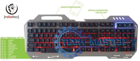 Klawiatura metalowa podwietlana gaming Rebeltec DISCOVERY 2 Klawiatura metalowa podwietlana gaming Rebeltec DISCOVERY 2