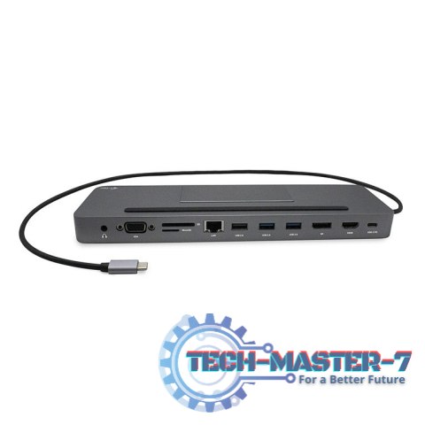 Stacja dokująca USB-C Metal Ergonomic 4K 3x Display Docking Station Power Delivery 85 W Stacja dokująca USB-C Metal Ergonomic 4K 3x Display Docking Station Power Delivery 85 W
