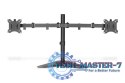 Stojak biurkowy podwójny z zaciskiem 2xLCD max. 32" max. Obciążenie 2x 8kg uchylno-obrotowy czarny
