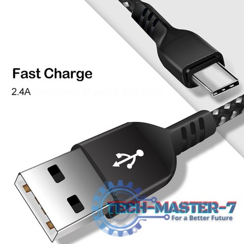 Kabel USB C Fast Charge 2.4A MCE471 Czarny Kabel USB C Fast Charge 2.4A MCE471 Czarny