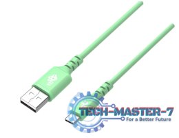 Kabel USB-USB C 1m silikonowy zielony Quick Charge