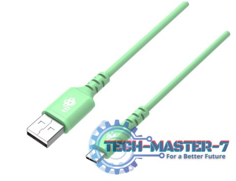 Kabel USB-USB C 1m silikonowy zielony Quick Charge Kabel USB-USB C 1m silikonowy zielony Quick Charge
