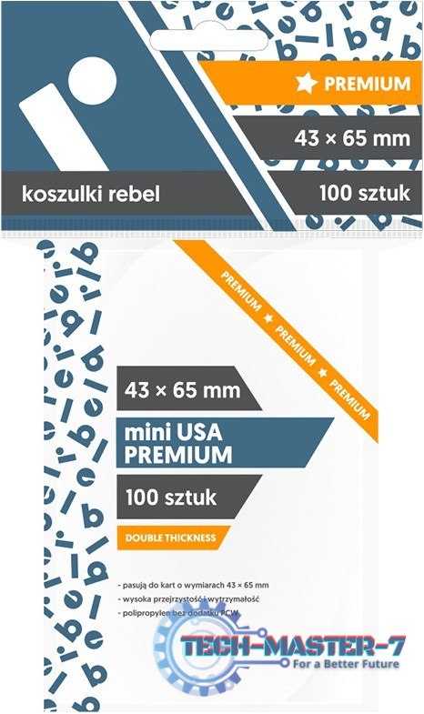 Koszulki 43x65 mm Mini USA Premium 100 sztuk Koszulki 43x65 mm Mini USA Premium 100 sztuk