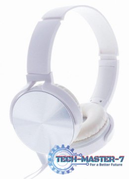 Słuchawki stereo z mikrofonem Montana Białe