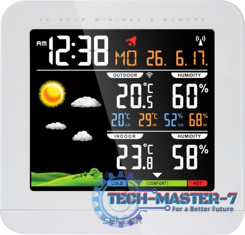 Stacja meteo SWS 5600 Biała zegar budzik Stacja meteo SWS 5600 Biała zegar budzik