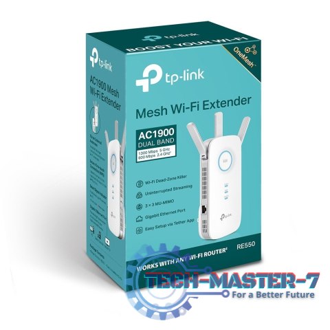 Wzmacniacz sygnału RE550 Repeater Wifi AC1900 Wzmacniacz sygnału RE550 Repeater Wifi AC1900