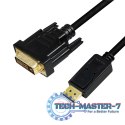 Kabel DisplayPort 1.2 do DVI 2m Czarny