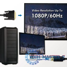 Kabel DisplayPort 1.2 do DVI 5m Czarny