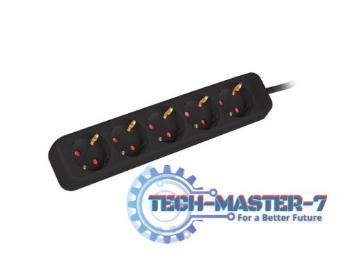Listwa przedłużacz 3m 5X230v c PS0-05F-0300-BK Listwa przedłużacz 3m 5X230v c PS0-05F-0300-BK