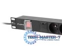 Listwa zasilająca rack PDU 19 cali 1U 16A 6X 230V PL 2m czarna