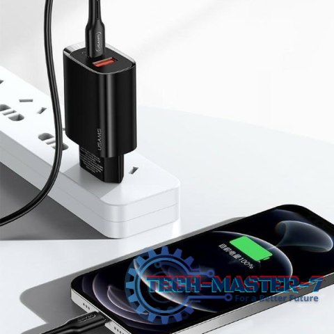 Ładowarka sieciowa 1xUSB-C+1xUSB T35 20W PD3.0 QC3.0 Fast charging Ładowarka sieciowa 1xUSB-C+1xUSB T35 20W PD3.0 QC3.0 Fast charging