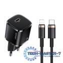 Ładowarka sieciowa 1xUSB-C T36 20W + kabel Lightning PD3.0 Fast Charging