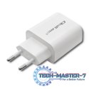 Ładowarka sieciowa | 18W | 5-12V | 1.5-3A | USB typ C PD | USB QC 3.0 | Biała