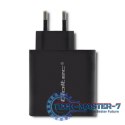 Ładowarka sieciowa | 63W | 5-20V | 1.5-3A | USB typ C PD | USB QC 3.0 | Czarna