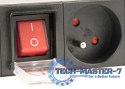 Listwa zasilająca rack (PDU), 8 gniazd FR, 1U, 16A, wtyk Schuko 3m
