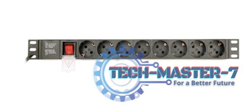 Listwa zasilająca rack (PDU), 8 gniazd typ Schuko, 1U, 16A, wtyk Schuko 3m Listwa zasilająca rack (PDU), 8 gniazd typ Schuko, 1U, 16A, wtyk Schuko 3m