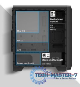 Obudowa S2 ATX Mid Tower PC Case 120mm fan
