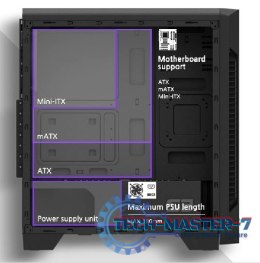 Obudowa S3 ATX Mid Tower PC Case 120mm fan